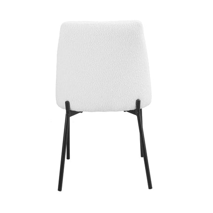 Eetkamerstoelen 'Ella' Stof Wit (2 per doos)
