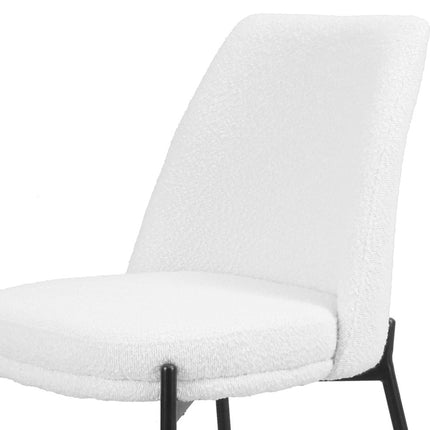 Eetkamerstoelen 'Ella' Stof Wit (2 per doos)