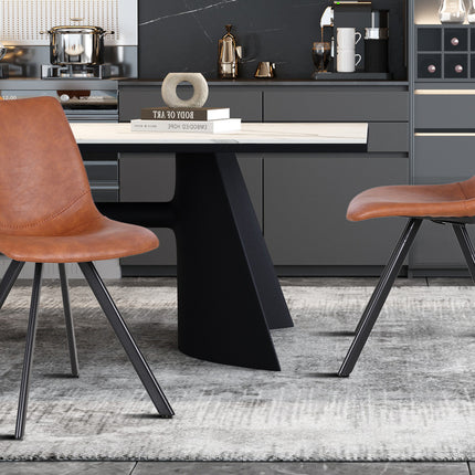 Eetkamerstoelen 'Emma' PU Cognac (2 per doos)