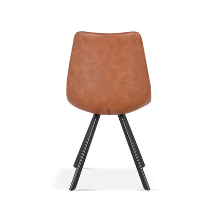Eetkamerstoelen 'Emma' PU Cognac (2 per doos)