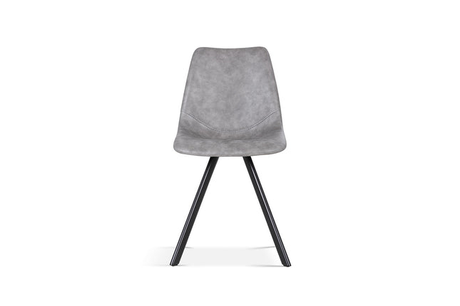 Eetkamerstoelen 'Emma' PU Donkergrijs (2 per doos)
