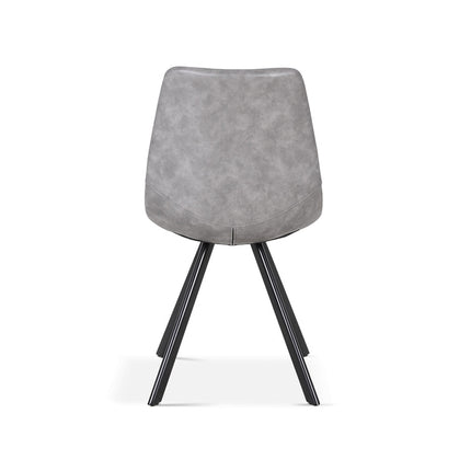 Eetkamerstoelen 'Emma' PU Donkergrijs (2 per doos)