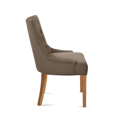 Eetkamerstoel 'Fancy' Stof Taupe (2 per doos)