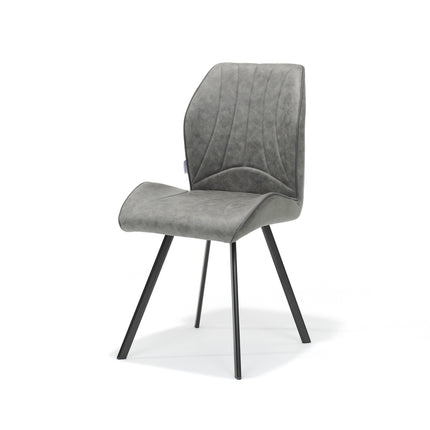 Stoel Gana zwart Stof Soft Steel