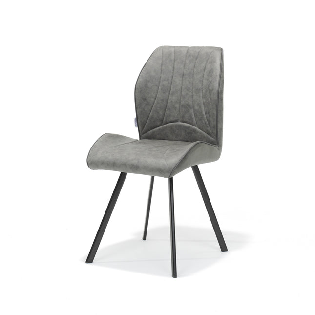 Stoel Gana zwart Stof Soft Steel