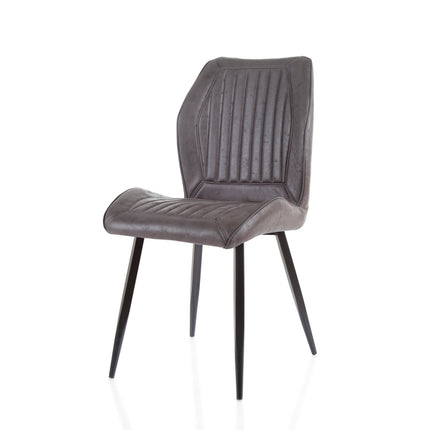Stoel Girona zwart Stof Soft Antraciet