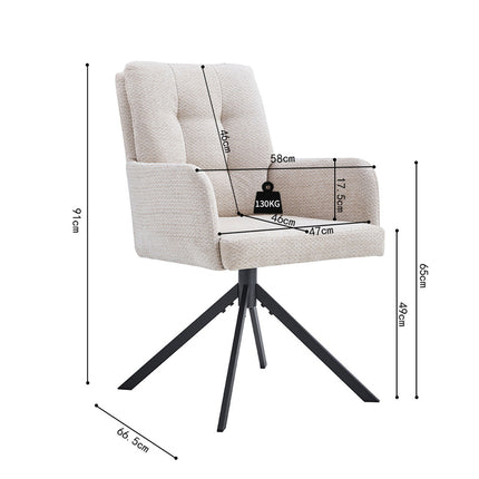 Stoel 'Granada' Draaibaar Beige (2 per doos)