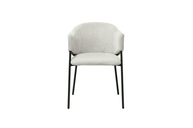 Stoel 'Hugo' Corduroy Lichtgrijs (2 per doos)