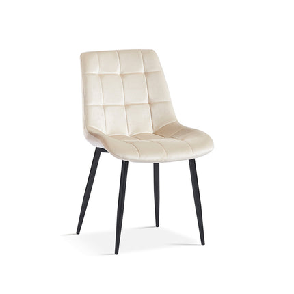 Eetkamerstoel 'Juta' Fluweel Beige (2 per doos)