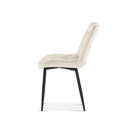 Eetkamerstoel 'Juta' Fluweel Beige (2 per doos)