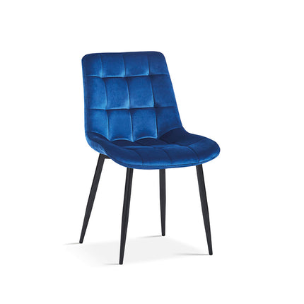 Eetkamerstoelen 'Juta' Fluweel Blauw (2 per doos)