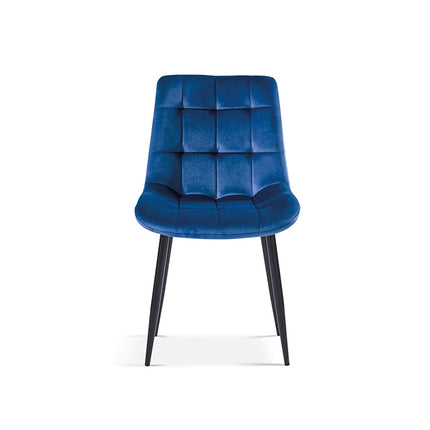 Eetkamerstoelen 'Juta' Fluweel Blauw (2 per doos)
