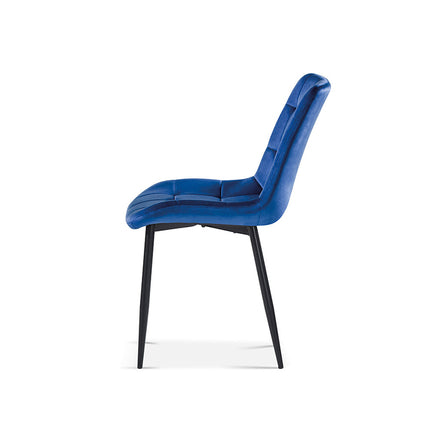 Eetkamerstoelen 'Juta' Fluweel Blauw (2 per doos)