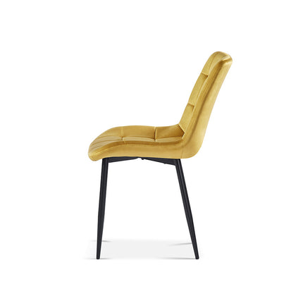 Eetkamerstoelen 'Juta' Fluweel Goud (2 per doos)