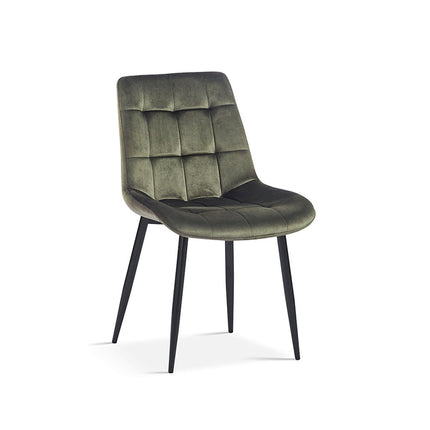 Eetkamerstoelen 'Juta' Fluweel Groen (2 per doos)
