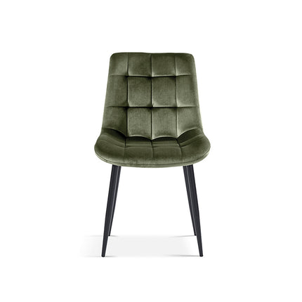 Eetkamerstoelen 'Juta' Fluweel Groen (2 per doos)