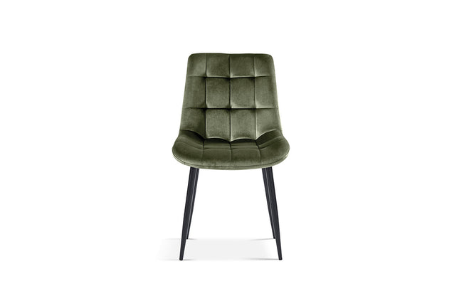 Eetkamerstoelen 'Juta' Fluweel Groen (2 per doos)
