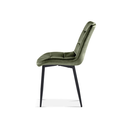 Eetkamerstoelen 'Juta' Fluweel Groen (2 per doos)
