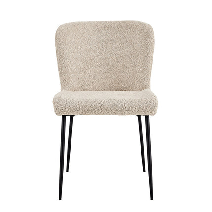 Eetkamerstoel 'Lisa' Bouclé Beige (2 per doos)