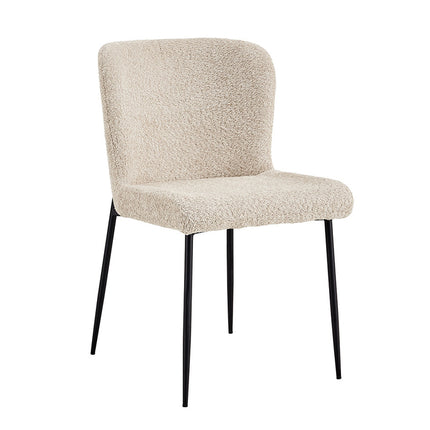 Eetkamerstoel 'Lisa' Bouclé Beige (2 per doos)