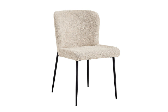 Eetkamerstoel 'Lisa' Bouclé Beige (2 per doos)
