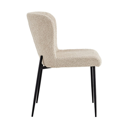 Eetkamerstoel 'Lisa' Bouclé Beige (2 per doos)