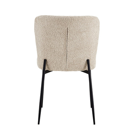 Eetkamerstoel 'Lisa' Bouclé Beige (2 per doos)