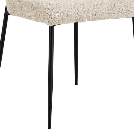 Eetkamerstoel 'Lisa' Bouclé Beige (2 per doos)