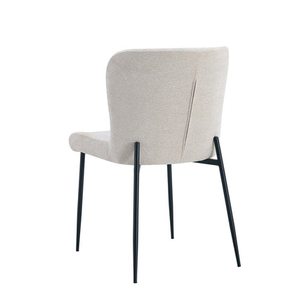 Eetkamerstoel 'Lisa' Stof Beige (2 per doos)
