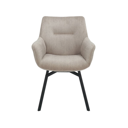 Stoel 'Modest' Draaibaar Ribfluweel Beige (1 per doos)