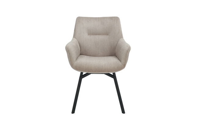 Stoel 'Modest' Draaibaar Ribfluweel Beige (1 per doos)