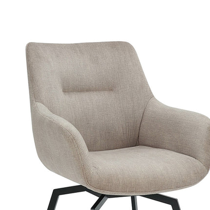 Stoel 'Modest' Draaibaar Ribfluweel Beige (1 per doos)