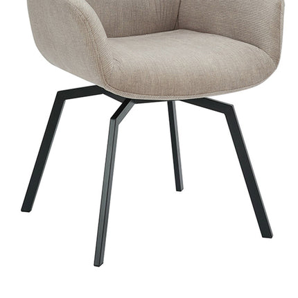 Stoel 'Modest' Draaibaar Ribfluweel Beige (1 per doos)