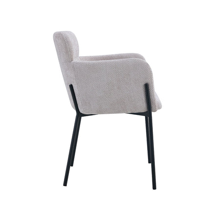 Eetkamerstoel 'Naomi' Stof Beige (2 per doos)