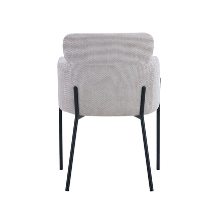 Eetkamerstoel 'Naomi' Stof Beige (2 per doos)