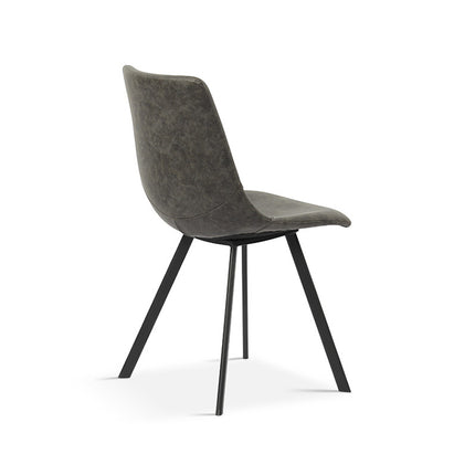Stoel 'Oslo' PU Grijs (2 per doos)