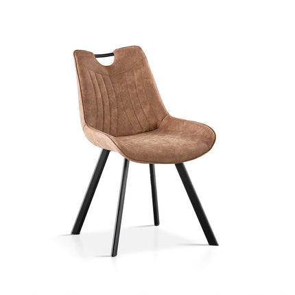 Eetkamerstoel 'Pablo' Micro fiber PU Donker bruin (2 per doos)