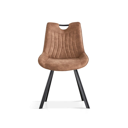 Eetkamerstoel 'Pablo' Micro fiber PU Donker bruin (2 per doos)