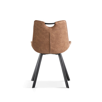Eetkamerstoel 'Pablo' Micro fiber PU Donker bruin (2 per doos)