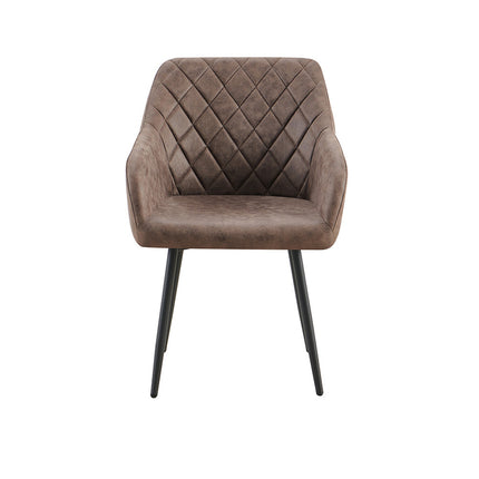 Eetkamerstoeloel 'Peron' Micro fiber PU Bruin (2 per doos)