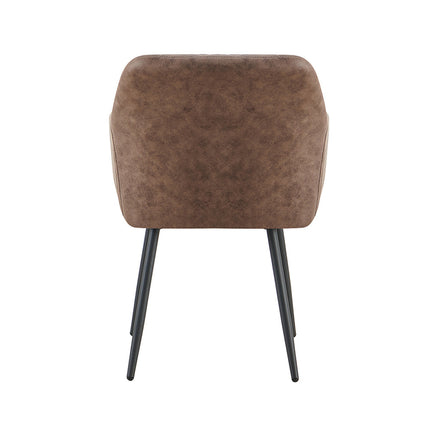 Eetkamerstoeloel 'Peron' Micro fiber PU Bruin (2 per doos)