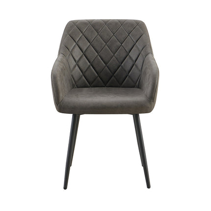 Eetkamerstoel 'Peron' Micro fiber PU Grijs (2 per doos)