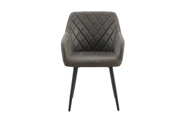 Eetkamerstoel 'Peron' Micro fiber PU Grijs (2 per doos)