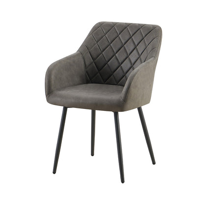 Eetkamerstoel 'Peron' Micro fiber PU Grijs (2 per doos)