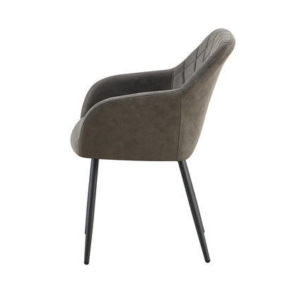 Eetkamerstoel 'Peron' Micro fiber PU Grijs (2 per doos)