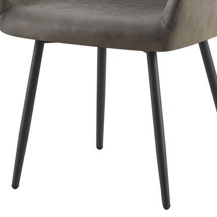 Eetkamerstoel 'Peron' Micro fiber PU Grijs (2 per doos)