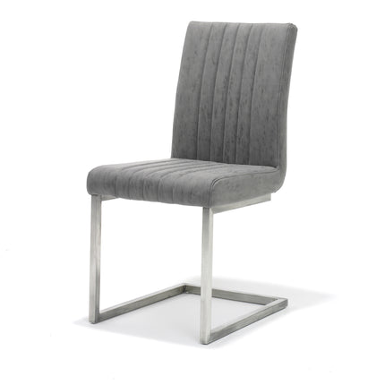 Stoel Pleat RVS-Africa PU Grijs MS-12 UKFR