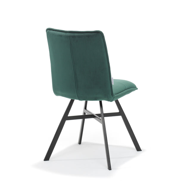 Eetkamerstoelen velours groen