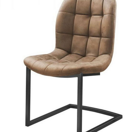 Stoel Savannah zwart - Stof Soft Cognac