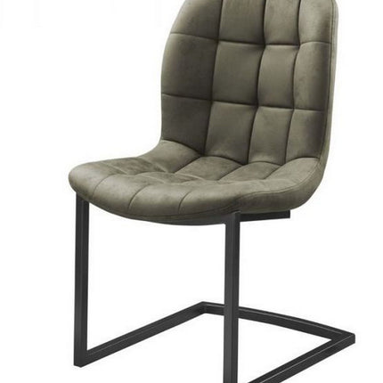Stoel Savannah zwart - Stof Soft Groen
